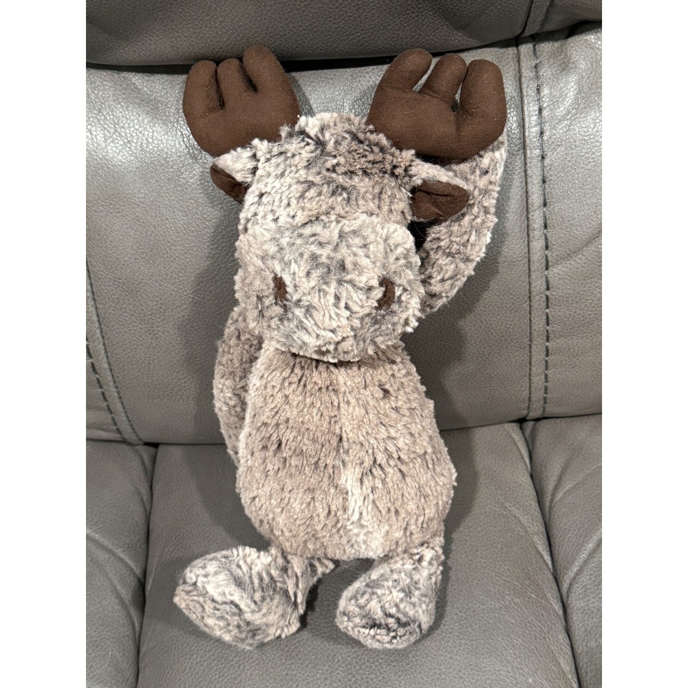 Jellycat Bashful Moose Plush Stuffed Animal Brown Grey Soft Toy Antlers BAS3M